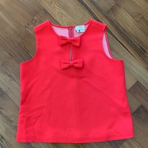 Kate Spade Watermelon colored Bow Sleeveless Top